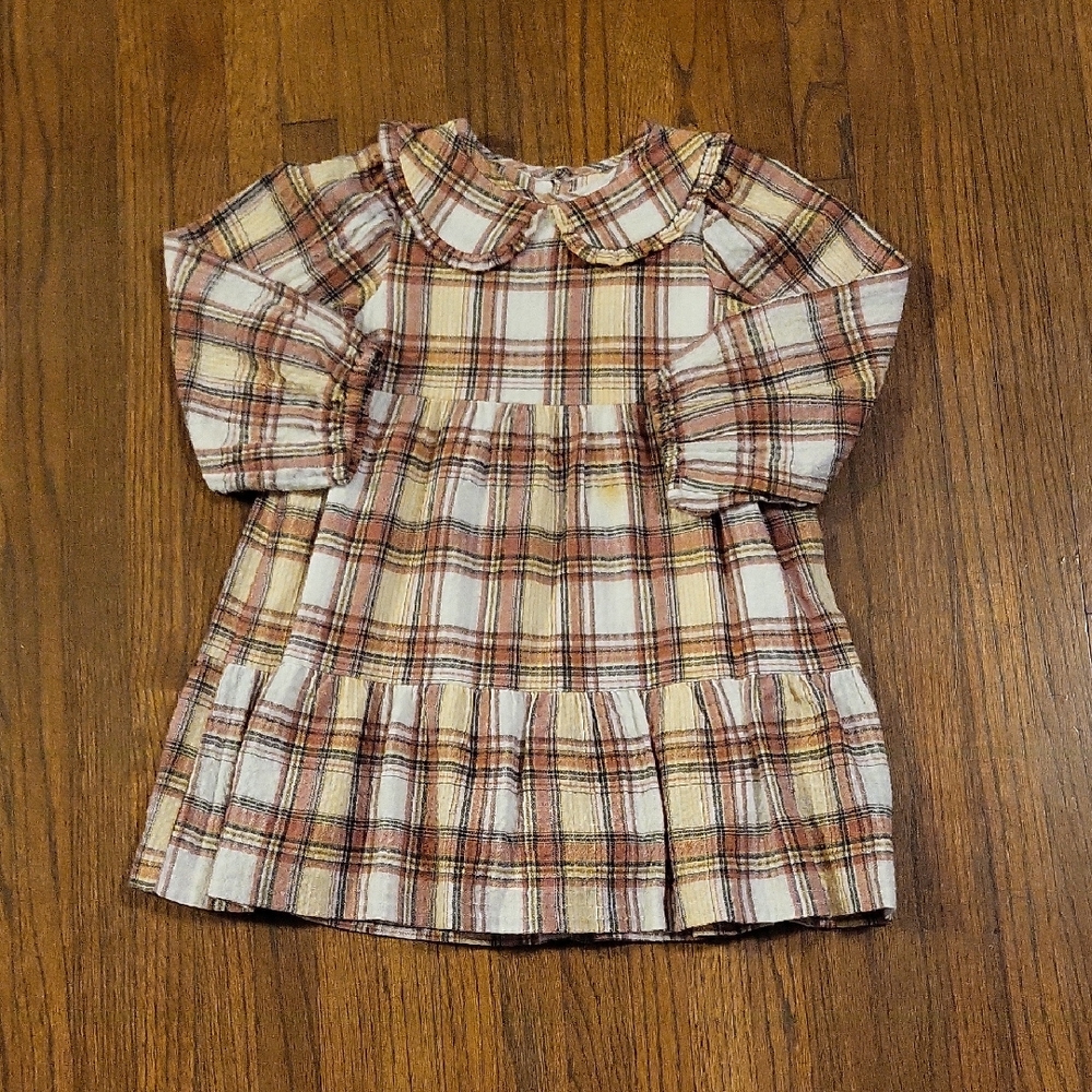 Zara Brown and Yellow Plaid Dress